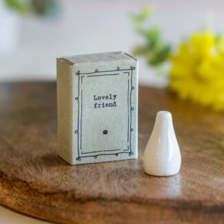 'Lovely Friend' Matchbox Vase