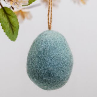 Plain Felt Blue Hanging Easter Egg