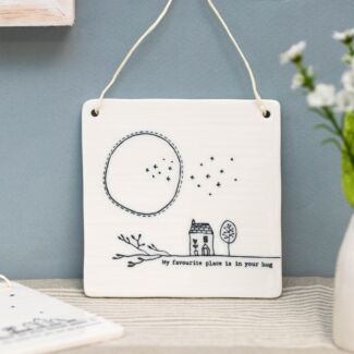 ‘My Favourite Place’ Hanging Porcelain Sign