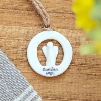 ‘Guardian Angel’ Cut Out Porcelain Hanger