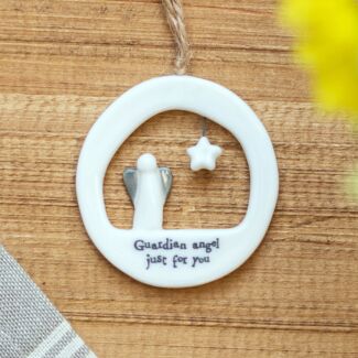 ‘Guardian Angel’ Large Cut Out Porcelain Hanger
