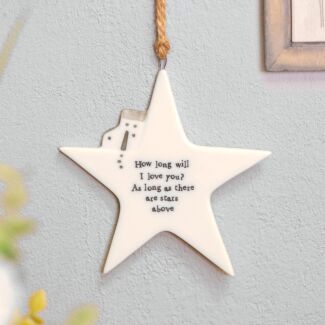 ‘How Long Will I Love You’ Star Porcelain Hanger