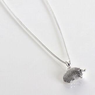 Silver Plated Country Hedgehog Necklace