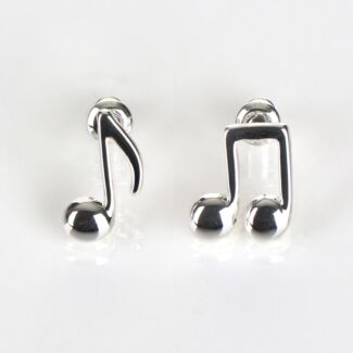 Silver Plated Music Collection Odd Notes Earrings