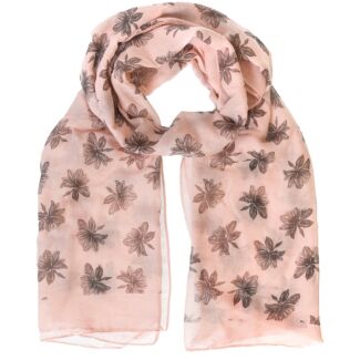 Modern Flowers Pink Boxed Scarf