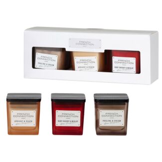 Square Trio Of 50g Candles Gift Set
