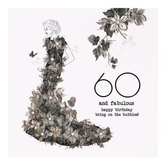 The Midnight Garden 60 and Fabulous Luxury Birthday Card