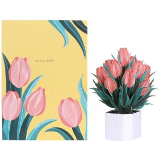 Mini Flora ‘Pink Tulips’ Bouquet Card