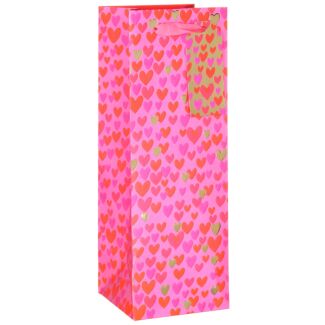 Love Hearts Bottle Valentine’s Gift Bag