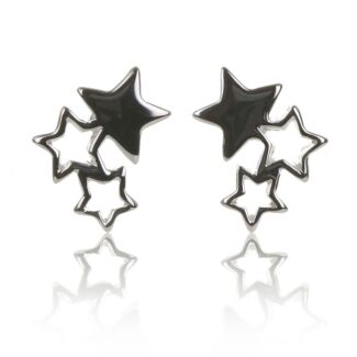Triple Star Boxed Stud Earrings