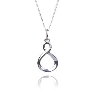 Infinity Loop Boxed Silver Pendant 