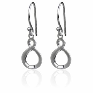 Infinity Loop Boxed Silver Earrings 