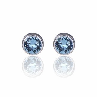 Aquamarine Boxed Silver Stud Earrings