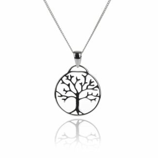 Silver Tree of Life Cut Out Boxed Pendant