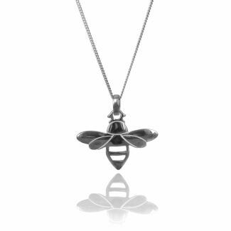 Bee Pendant Silver Necklace