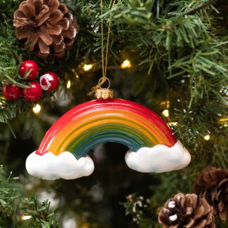 Acrylic Rainbow & Clouds Tree Decoration