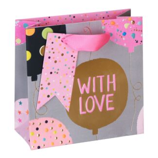 Paper Salad Pink Balloons Small Gift Bag