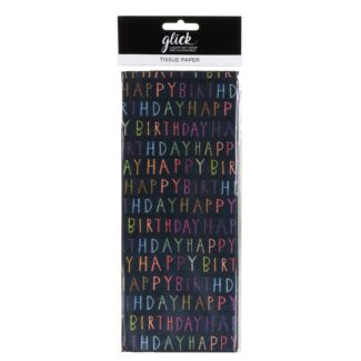 Paper Salad Birthday Script Blue Tissue Paper