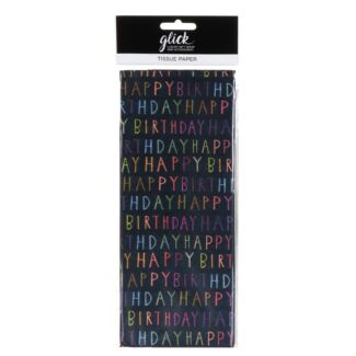 Paper Salad Birthday Script Blue Tissue Paper