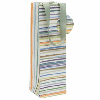 Cool Stripes Bottle Gift Bag