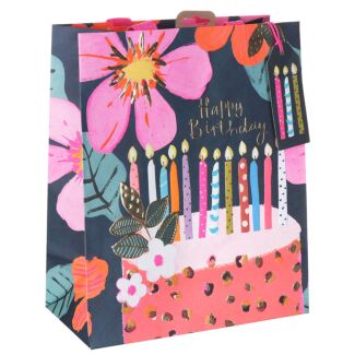 Paper Salad Birthday Candles Large Gift Bag