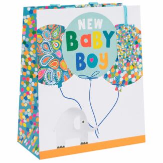 Paper Salad Elephants ‘New Baby Boy’ Large Gift Bag