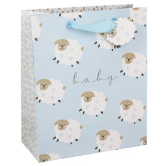 Stephanie Dyment Sheep Blue Large Gift Bag