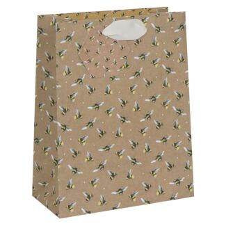 Kraft Bees Medium Gift Bag