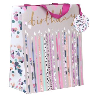 Stephanie Dyment Birthday Candles Large Gift Bag