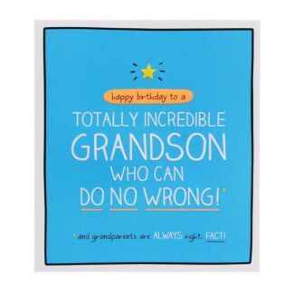 Totally Incredible Grandson Birthday Card