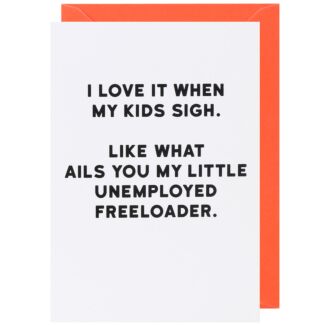 Holy Flaps ‘Freeloader’ Greetings Card
