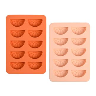 Dotty Peach/Orange Citrus Wedge Ice Trays
