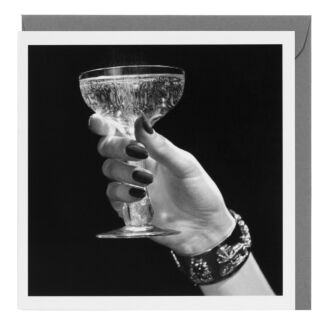 Holy Mackerel Black & White ‘A Champagne Toast' Greetings Card