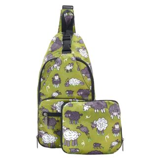 Green Sheep Recycled Foldaway Crossbody Bag