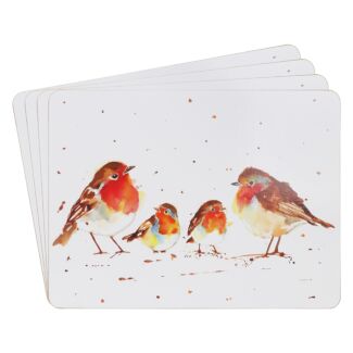 Winter Robins Set of 4 Placemats