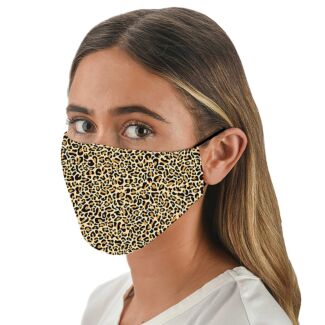 Face Cover with Flexible Nose Bridge – Leopard Print