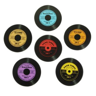 Vinyl Record Coasters - Set of Six