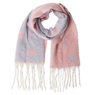 Pale Blue & Pink Modern Stars Blanket Scarf