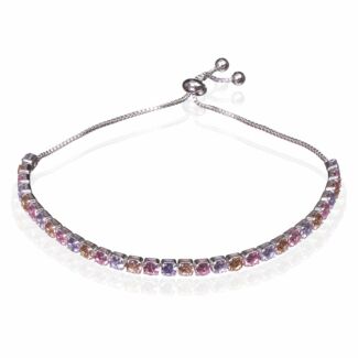 Silver Plated Elegant Pastels Bracelet
