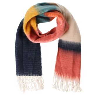 Navy Cosy Colourblock Scarf