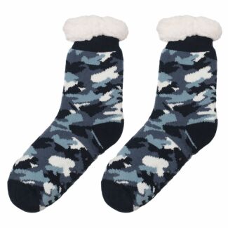 Blue Camo Men’s Slipper Socks