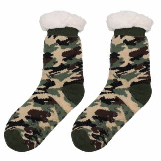 Green Camo Men’s Slipper Socks