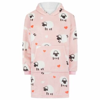 Fluffy Sheep Kids Oversized Hoodie Blanket