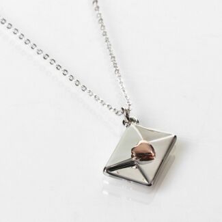 One in a Million Two Tone Envelope Necklace