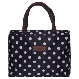 Black and Purple Spotted Waterproof Handbag