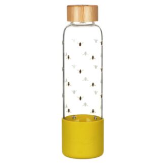 Bees Glass Water Bottle
