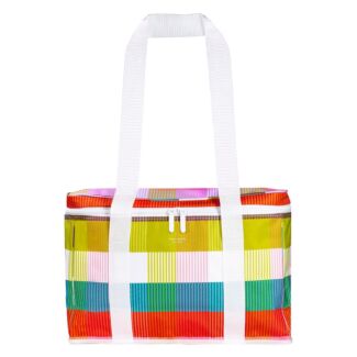 Rainbow Plaid Insulated Cooler Bag