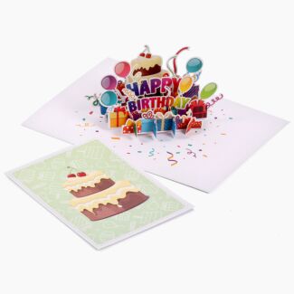 Kirigami ‘Happy Birthday Cake’ 3D Pop-up Card