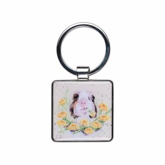 ‘Dandy Day’ Guinea Pig Metal Keyring