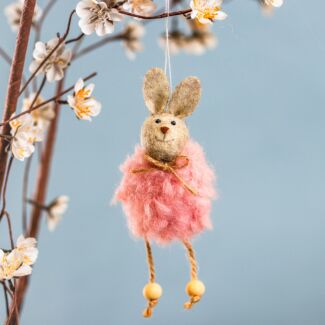 Assorted Fluffy Bunny With Dangly Legs
